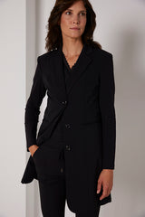 mi piace lange blazer zwart