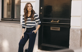 lady day trui alina stripe blue/champagne