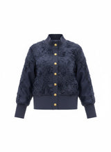 ICNK-Cardigan Drava Lasercut Circles-Vintage Indigo