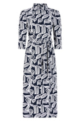 zoso travel jurk angelique navy/white