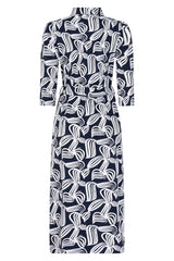 zoso jurk angelique donkerblauw/wit