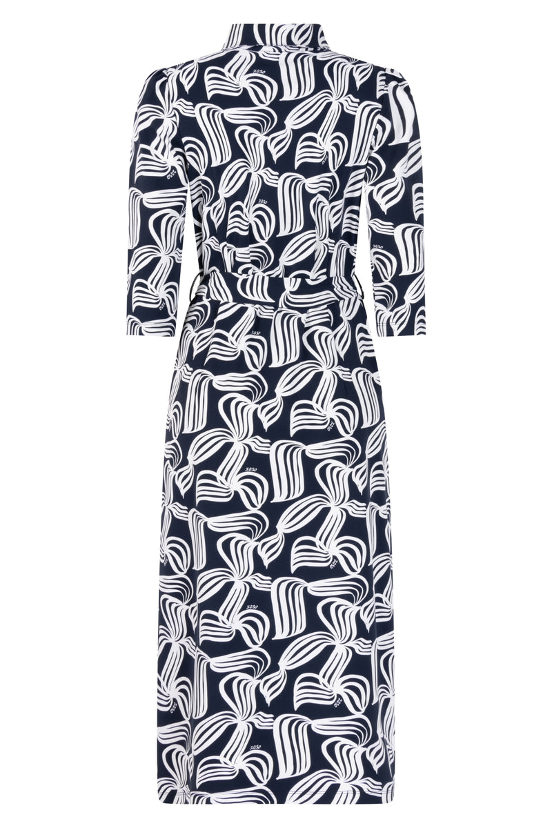 zoso jurk angelique donkerblauw/wit