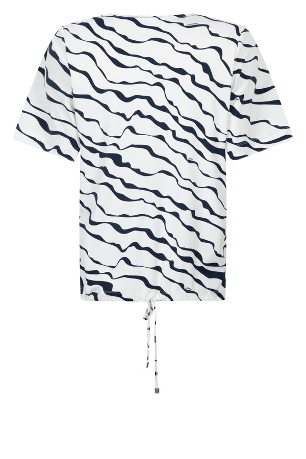 zoso travel top femmy wit/donkerblauw