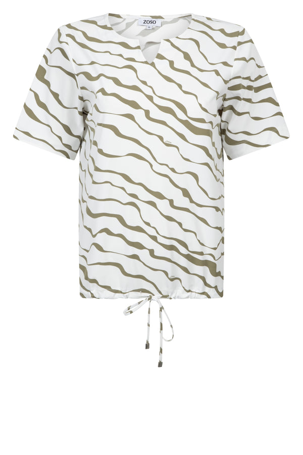 zoso travel top femmy white/green