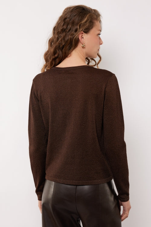 G-maxx Knit Cardigan Eilleen 25NJG06-Dark Chocoate