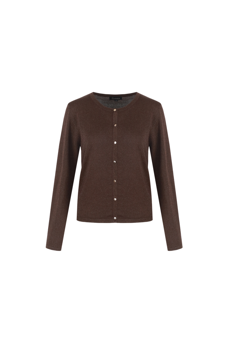 g-maxx vest eilleen donker chocolade bruin