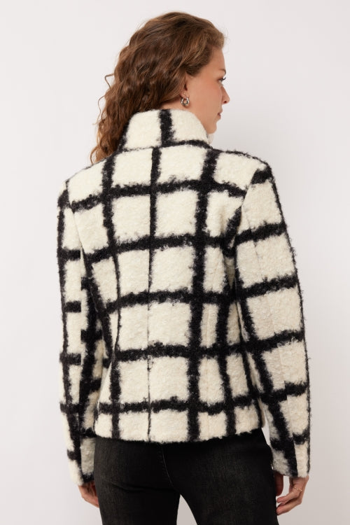 G-maxx Coat Kylie 25NWG11-Offwhite/Black