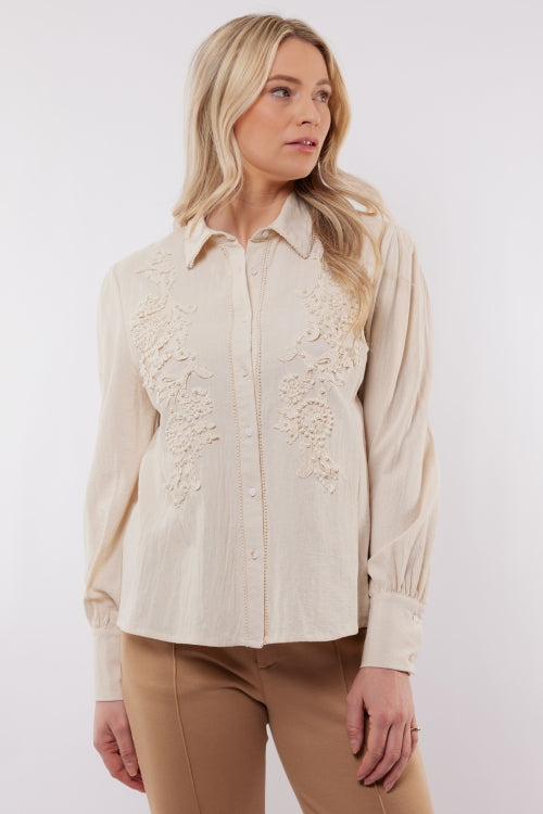 C&S The Label Linsey blouse ecru