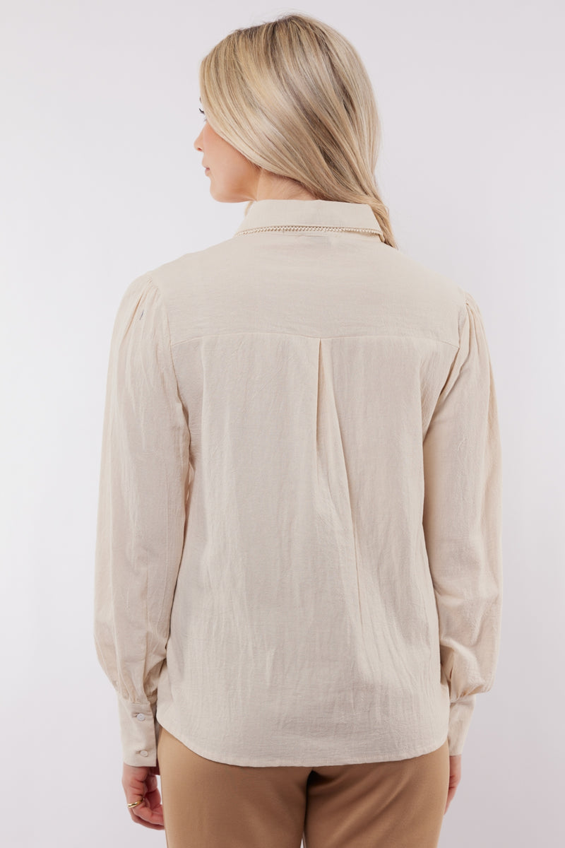 C&S The Label Blouse Linsey 25NXJ04-Ecru