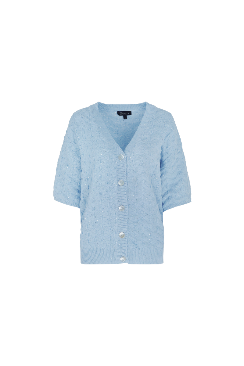 G-maxx tate knitting cardigan chambray blue