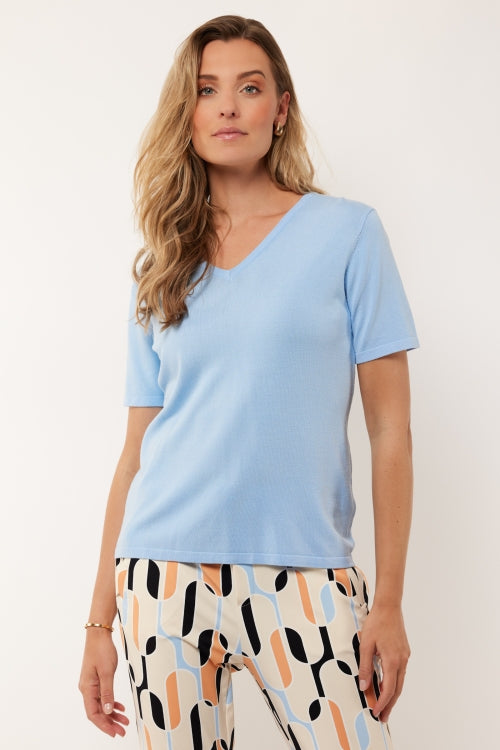 G-maxx ryan knitting top chambray blue