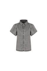 G-maxx spijkerblouse toni lichtgrijs