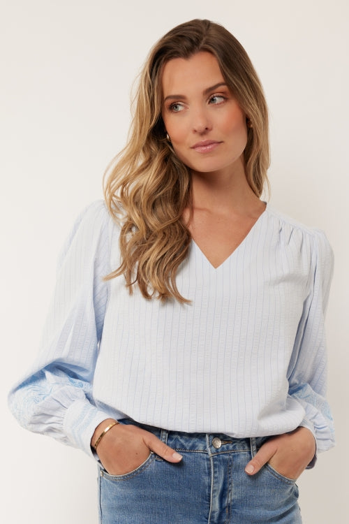 G-maxx top Indy chambray blue 
