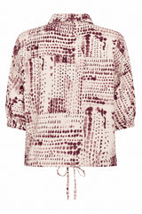 zoso printed woven blouse barbara ivory/bordeaux