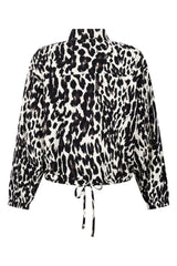 blouse daphne zwart/donkerbruin van zoso