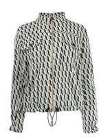 ned jacket Ruan LS Placid Blue Geo Lurex Jacquard