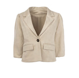 NED jacket Yaniek 3/4-RMJ Suedine butter creme