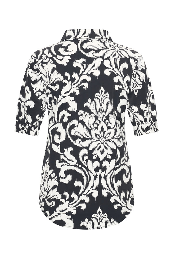 mi piace korte pofmouw blouse 202270 ornament print