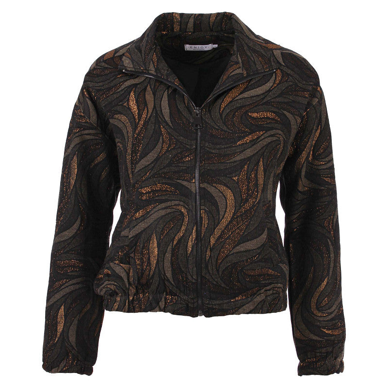 Enjoy Womenswear Bomber Jasje Jaquard Lurex 503256