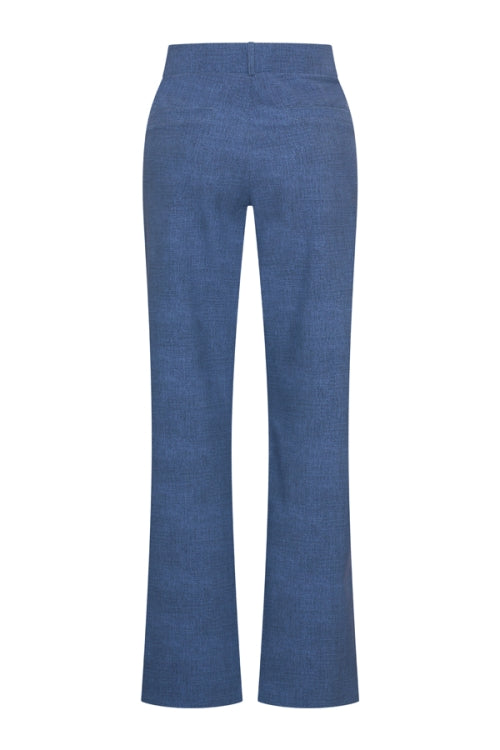 mi piace dark blue denim print broek 202624