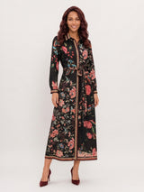 K-Design-Maxi Jurk met Bloemenprint D603-177