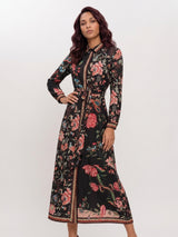K-Design-Maxi Jurk met Bloemenprint D603-177