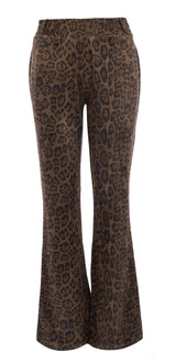 NED-Broek Ankie-NS/BL-RMJ Downtown Brown Leopard Tricot Knit