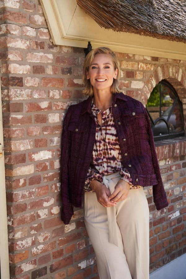 ned jack fares ls rmj lurex tweed check