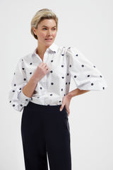 lady day andrea blouse simple white