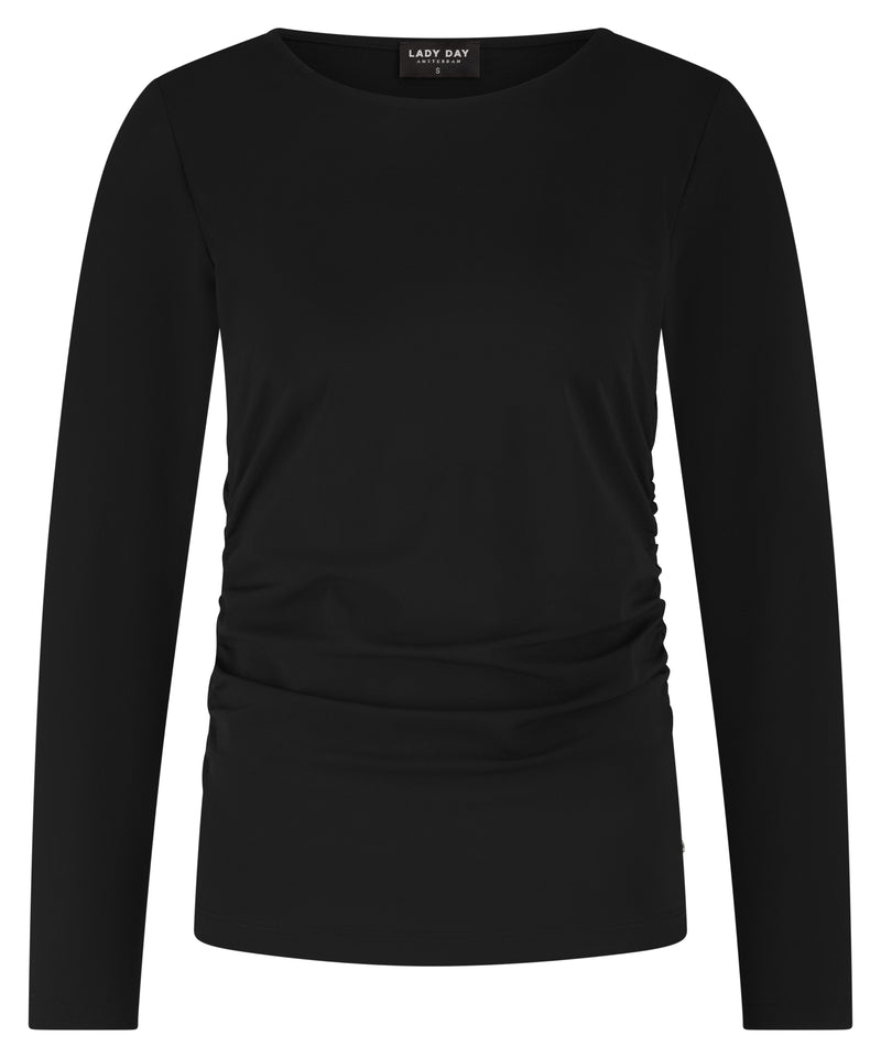 lady day top arly ls-black