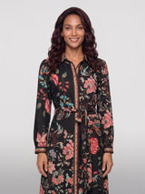 K-Design-Maxi Jurk met Bloemenprint D603-177
