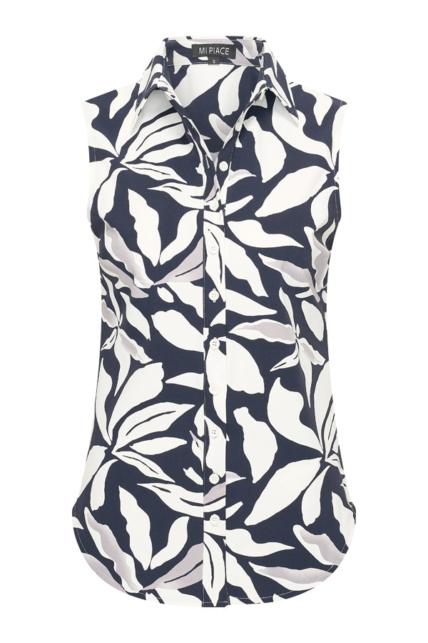 mi piace blouse sleeveless flower print 202299