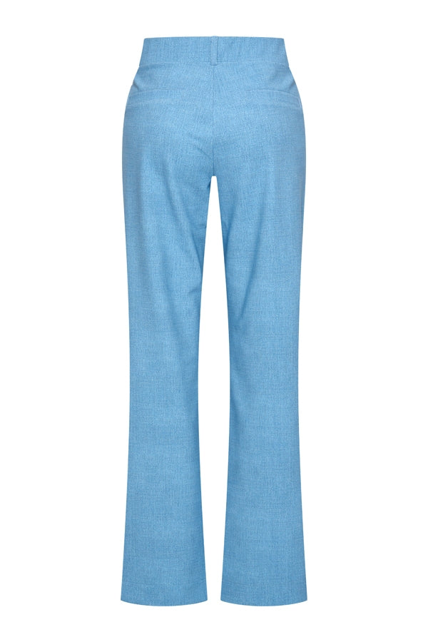 Mi piace flared broek 202624 bonded bleached denim print