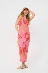 mi piace 202278 singlet dress desert anemone print coral