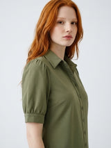 mi piace korte pofmouw blouse 202270 olive