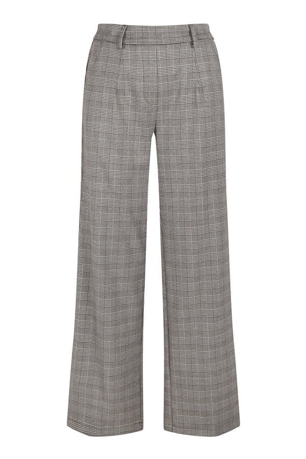 elvira casuals broek iris checkers brown