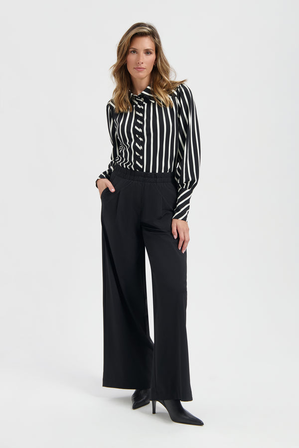 blouse bente zwart/wit van lady day