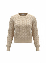 ICNK-Trui Ronja Pearl Cable-Beige