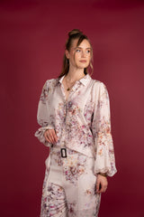 blouse job flower lurex van icnk