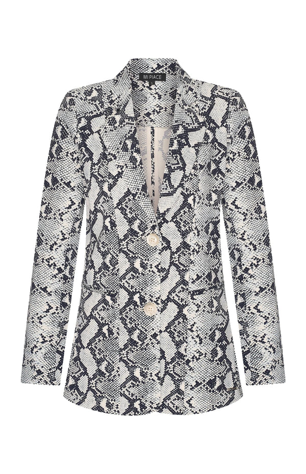 mi piace travel blazer 202102 snake print
