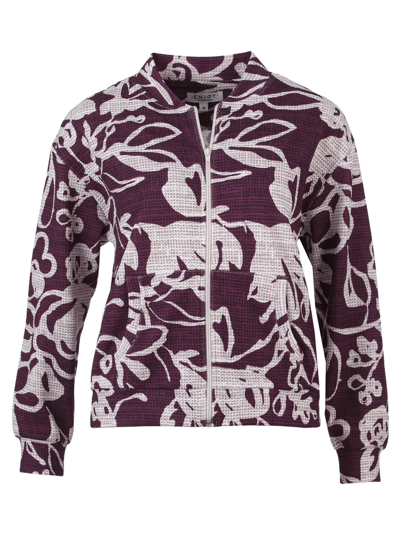 enjoy womenswear bomber jack bloemen print 183134 port