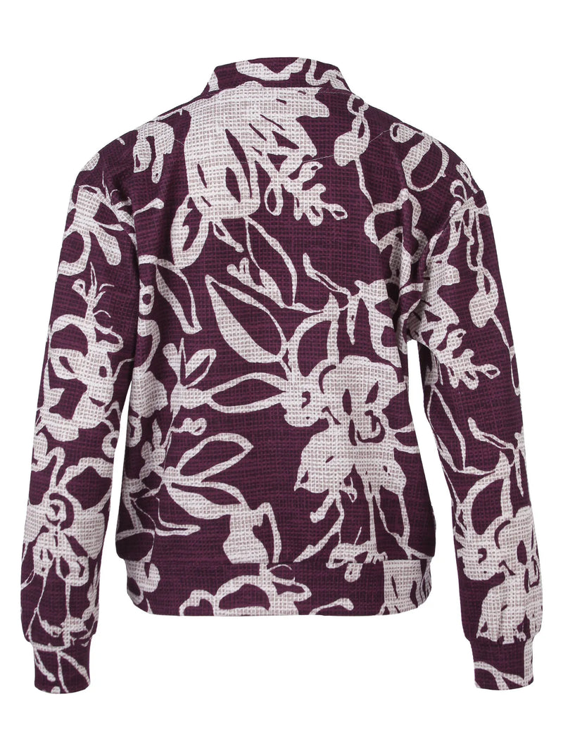 enjoy bomber jack bloemen print bordeaux