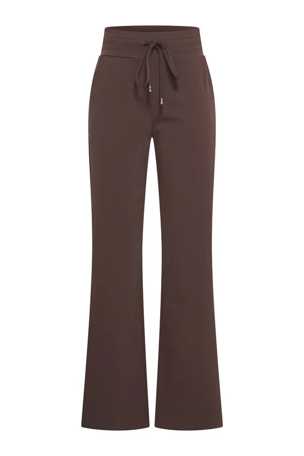 mi piace travel bonded straight broek 202631-espresso