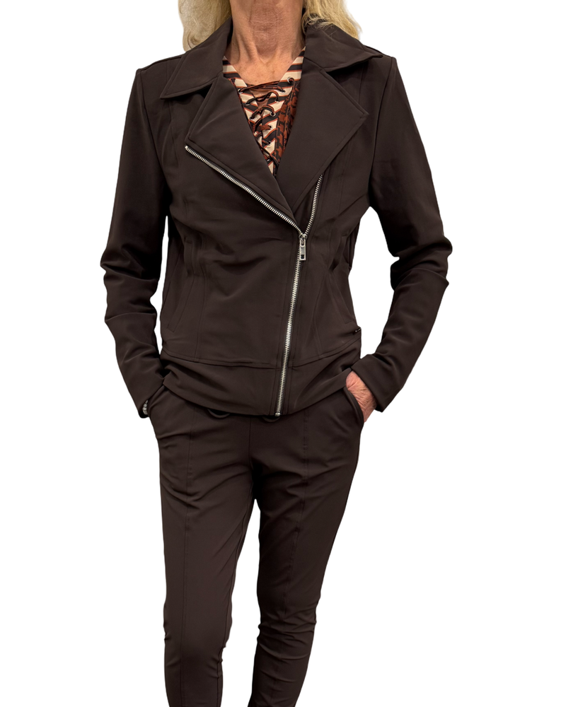 mi piace bonded biker jack 202728 espresso