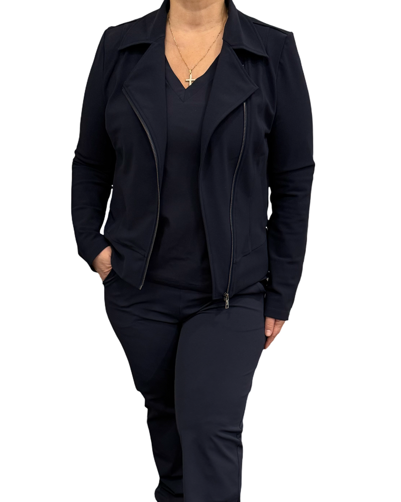 mi piace bonded biker jacket 202728 dark blue