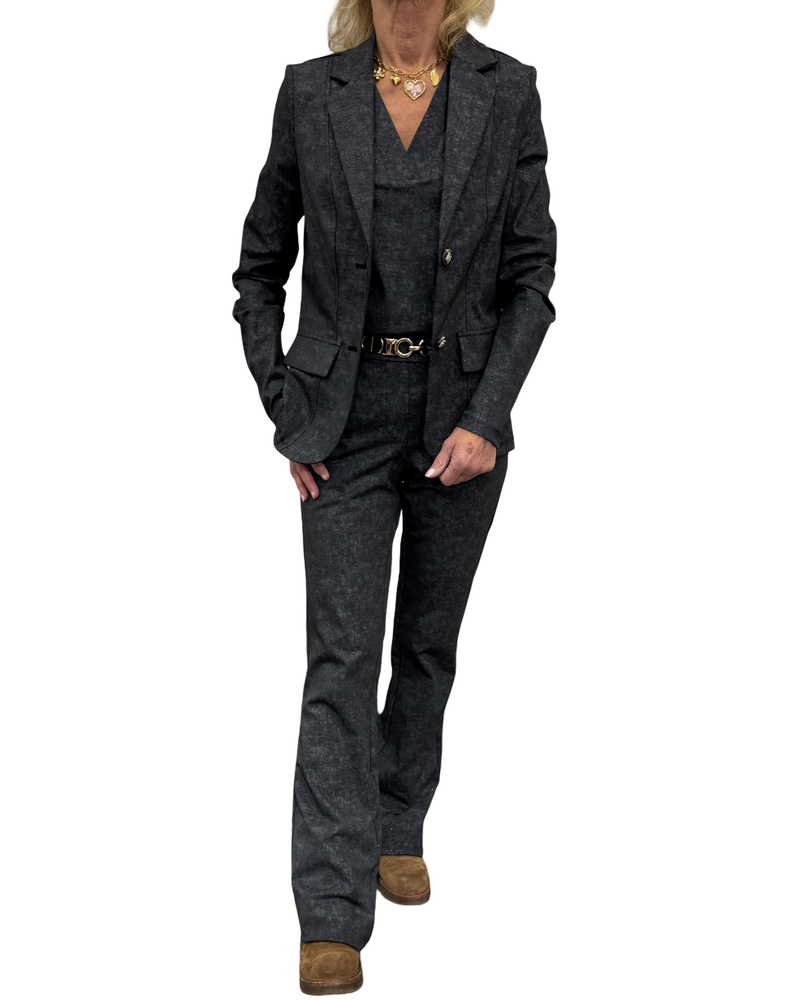 mi piace dikke travel broek 202384-a stone foil print dark grey