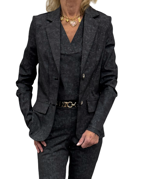 mi piace stone foil print dark grey