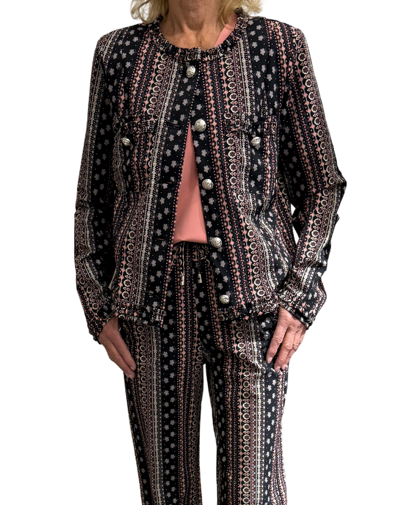 mi piace jacket b=202662 boho print zwart