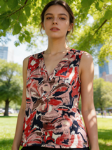 mi piace top 202425 wild flower print red