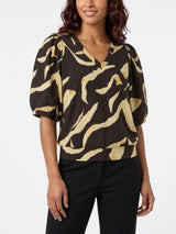 Lady Day-Top Amie-V hals-Pania Print